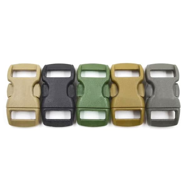 2stk Side Release Spænde Buede Paracord Spænder LYS GRØN Light Green