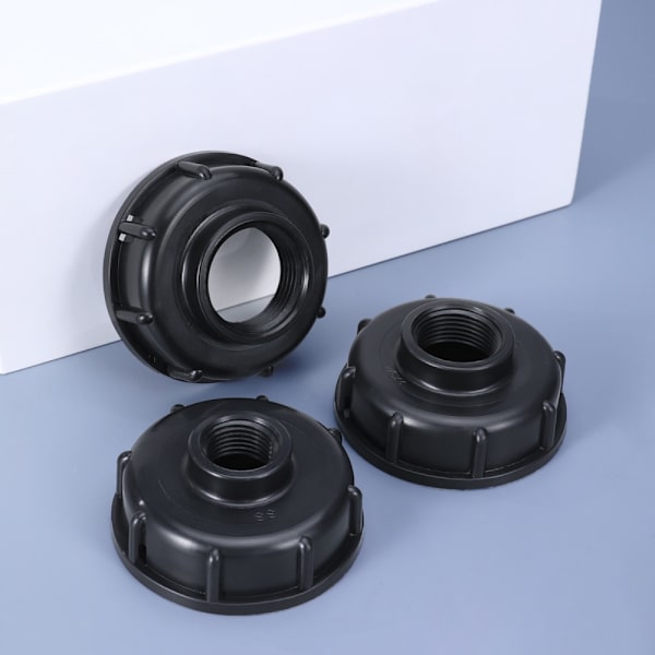2STK IBC Tankbeslag Gjenget hette SORT 18MM black 18mm