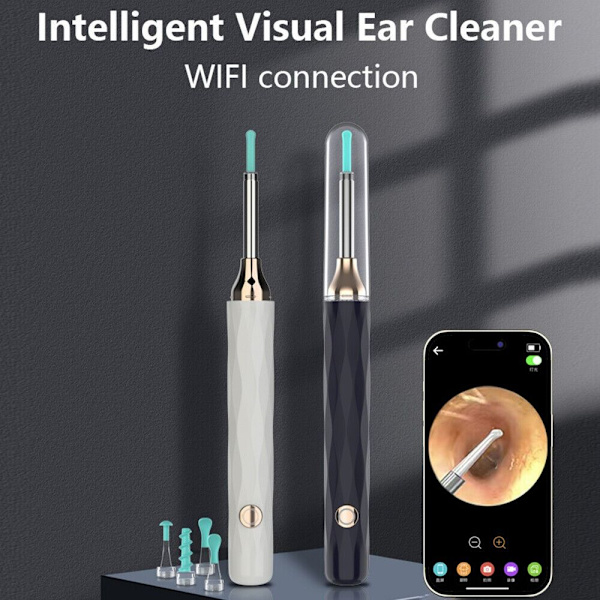 Smart Wireless Ear Wax Remover Visible Ear Scoop VIT white