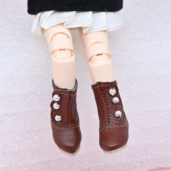 1 par dockskor Mini High Top Boots ROSA pink