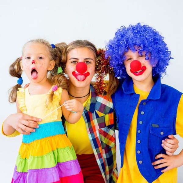 3 påse 30ST Röda clownnäsor Svampboll Cirkus Cosplaynäsor