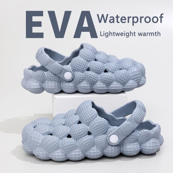 Massage Bubble Slides Tofflor Non Slip SPA Tofflor GRÅ 38-39 Grey 38-39