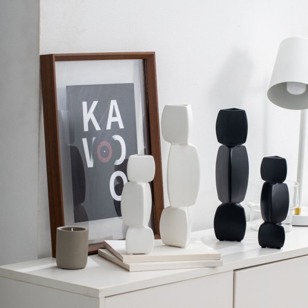 Minimalistisk Vase Sort Vase SORT A A black A-A