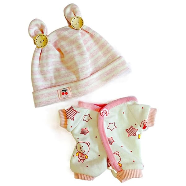 20cm Dockkläder Jumpsuits Hatt kostym ROSA pink