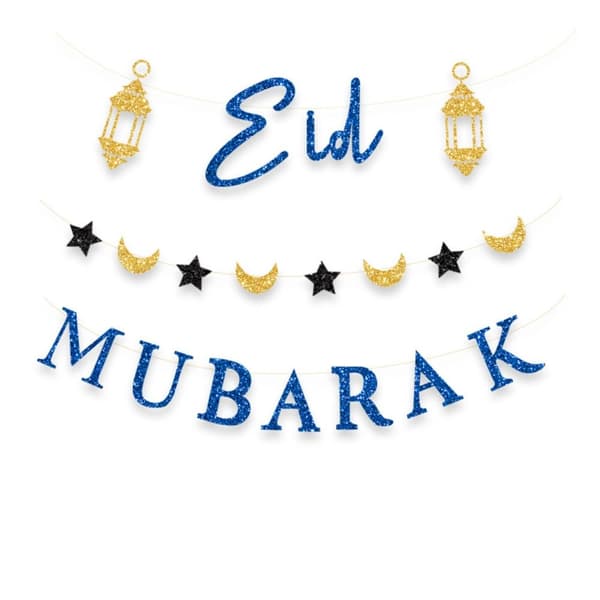 Ramadan Kareem -lippu Eid Mubarak -koristelippu