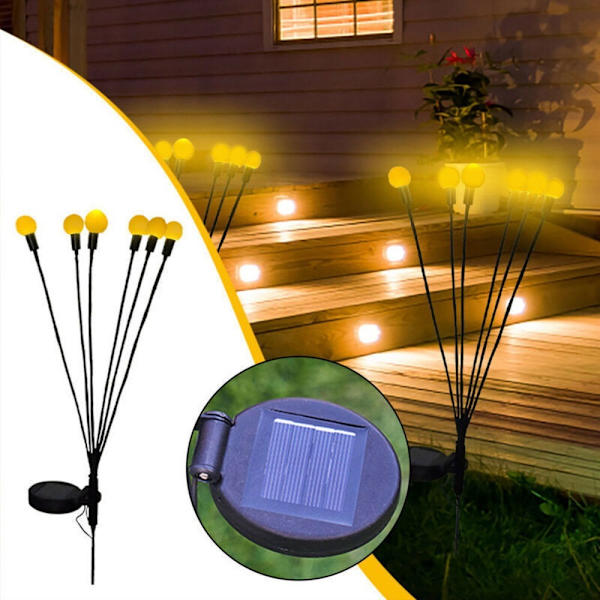Firefly Lights LED Solar Powered FARGET LYS 6 LIGHTS2 2 colored light 6 lights2-2