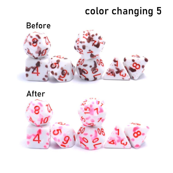7kpl/ set DND Noppa monitahoinen noppa VÄRI VAIHTO 5 VÄRI color changing 5