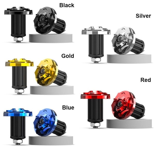 2 STK Motorcykelstyr End Håndgreb Cap SORT black