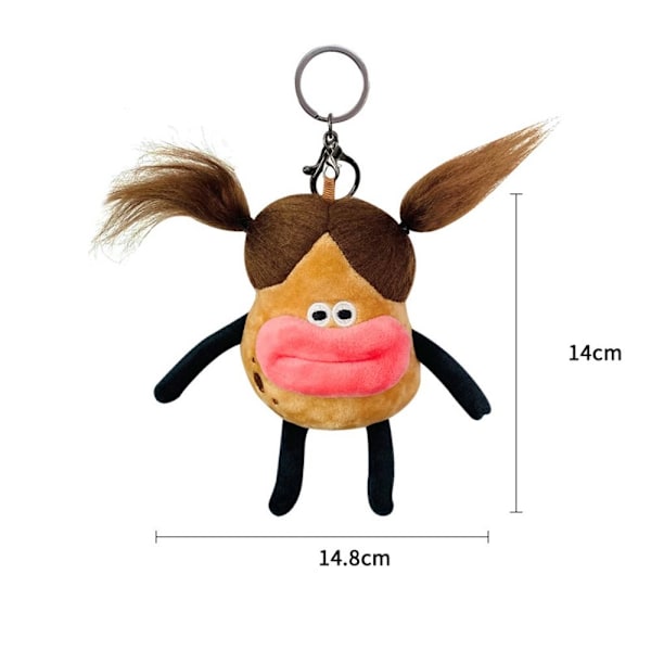 Sausage Mouth Potato Pehmo-nukke avaimenperäpussin koristeet 3 3 3
