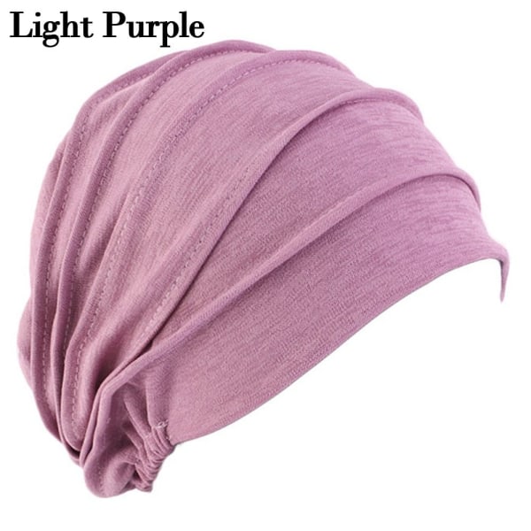 Kvinder Bomuld Hat Slouch Beanies LYS LILLA Light Purple