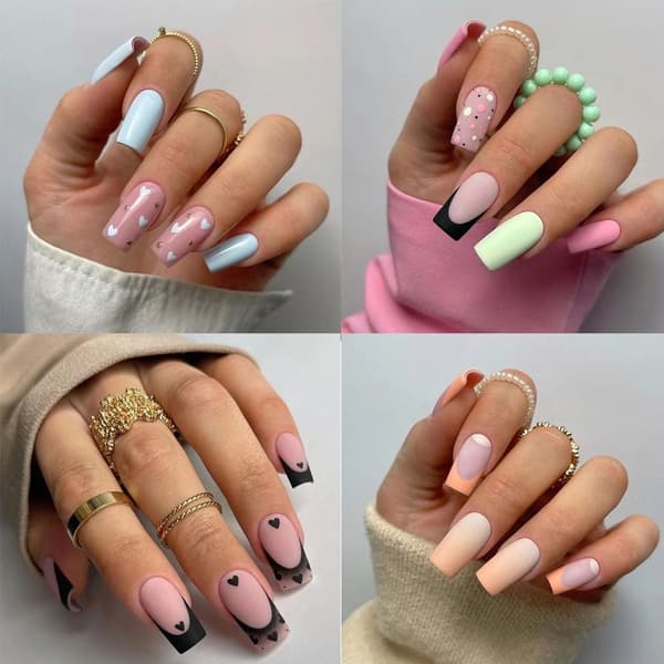 24stk False Nails Long Square JP2403 JP2403 JP2403