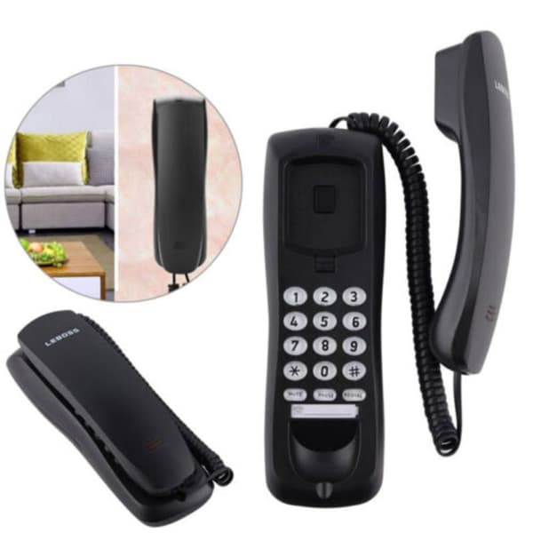 Kabelført telefon Telefon med ledning SORT Black