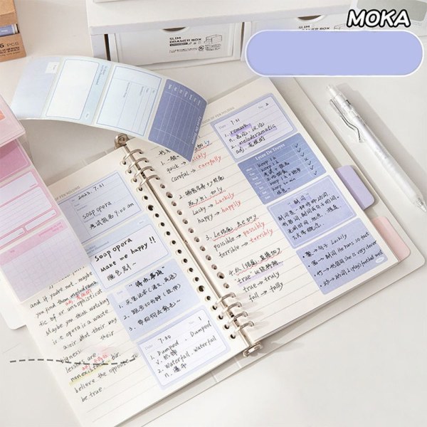 256 STK/Eske Memo Pad Study Sticky Note 02-GRADIENT BLÅ 02-Gradient Blue