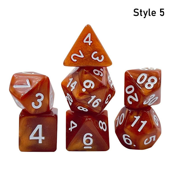 7 kpl / set DND Dice Polyhedral Dice STYLE 5 STYLE 5 Style 5