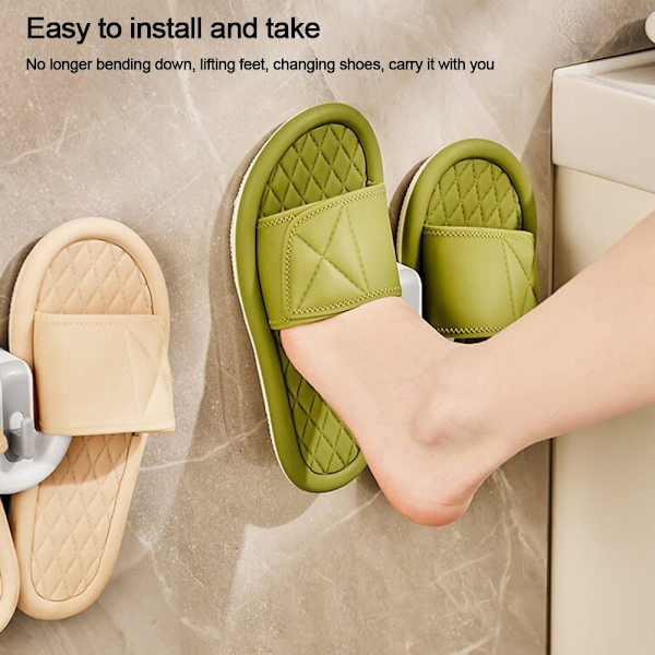 2 STK Bathroom Slipper Rack Hjemmesko hængende hylde opbevaring