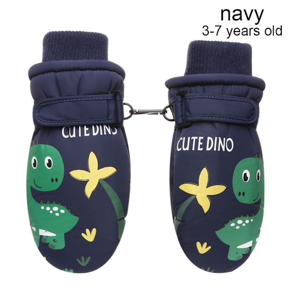 Barn Skidhandskar Långärmad vante NAVY 3-7 ÅR navy 3-7 years old