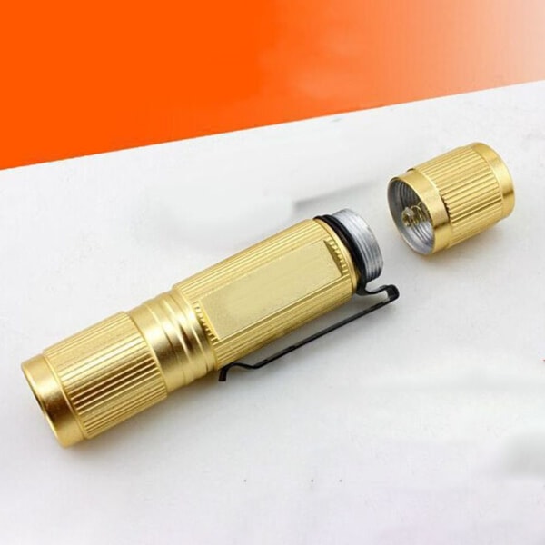 Fick LED-ficklampa LED Torch Bältesklämma GOLD Gold