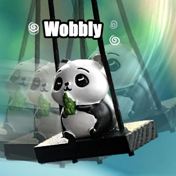 Panda Car Interior Ornament -auton taustapeiliriipus E E E
