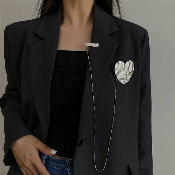 Kædebroche kvast Broche HJERTE HJERTE heart
