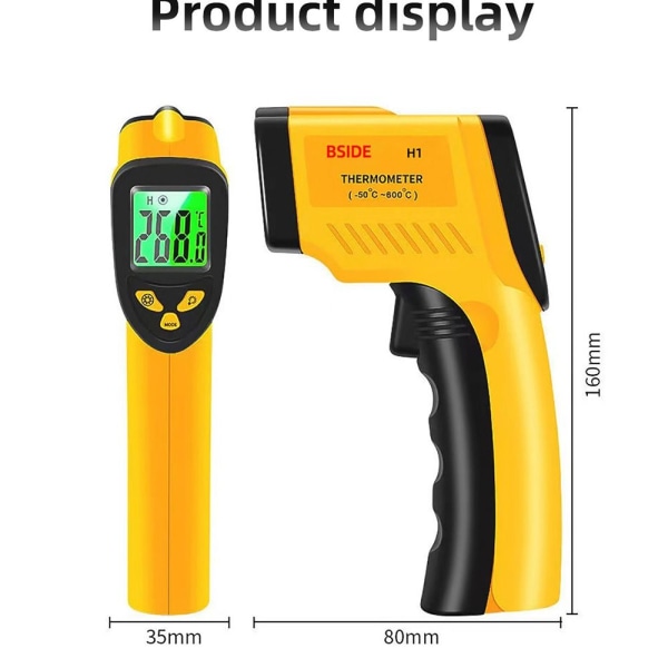 Digital infraröd termometer Värmetemperaturpistol -58℉-1022℉