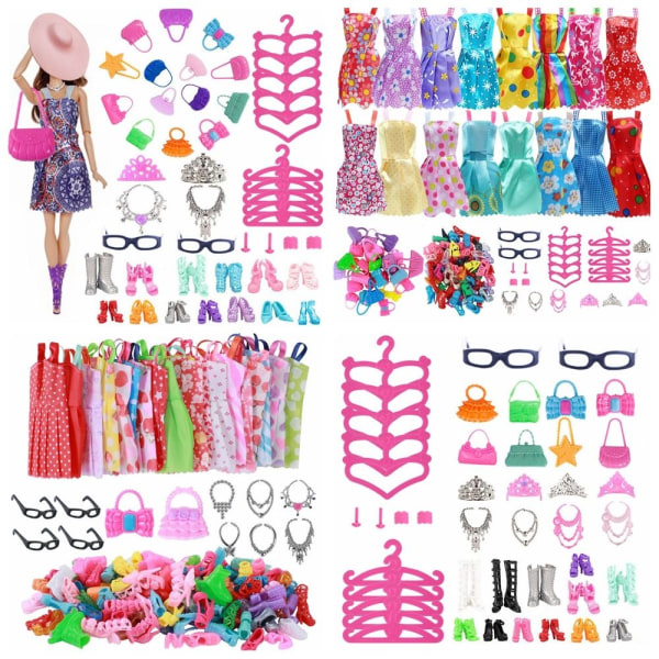 1 set Random Doll Vaatteet Asusteet Mekkokengät 32PCS-B 32PCS-B