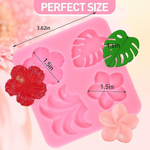 2st Tropiska Blommor Blad Form Form 2ST 2ST 2pcs