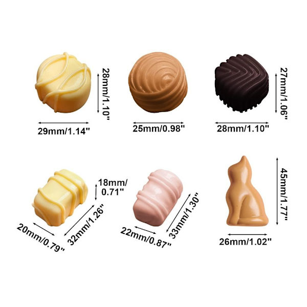 Falske chokoladechokolademodeller 1 1 1