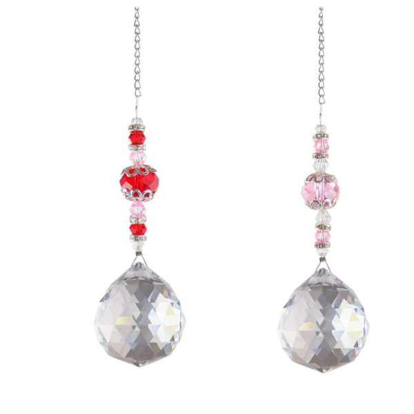 Solfanger Krystalllysekrone Dekor ROSA pink