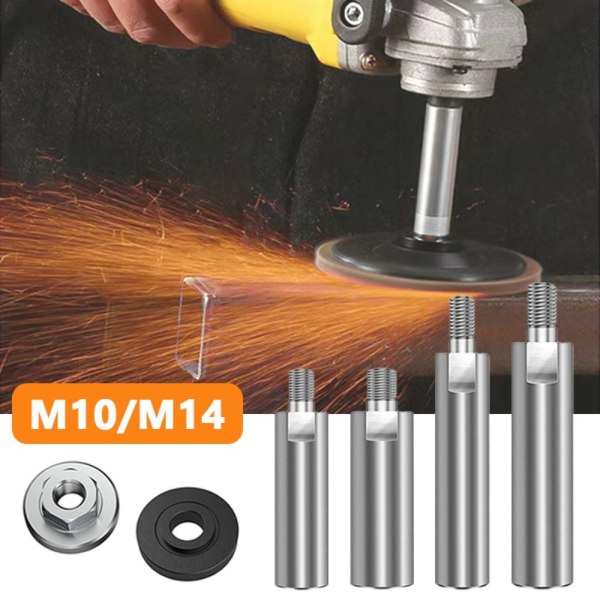 Gjengeadapter forlengelsesstang vinkelsliperbits forlengelsesaksel 1 set for M10