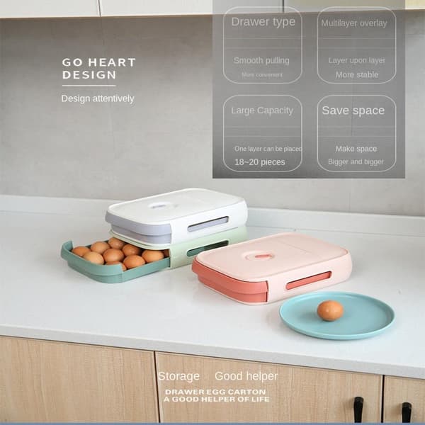 Oppbevaringsboks for egg BLÅ blue
