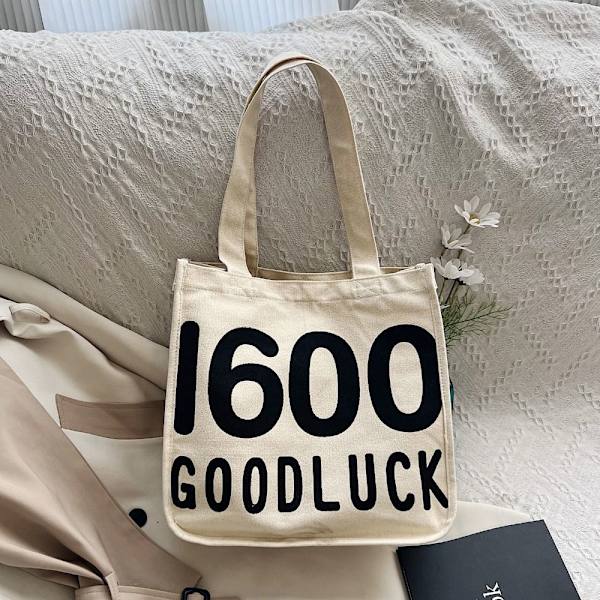 Lærredstaske Håndtaske SORT Black