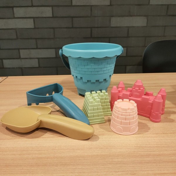 6 kpl set Beach Castle Bucket PINK pink