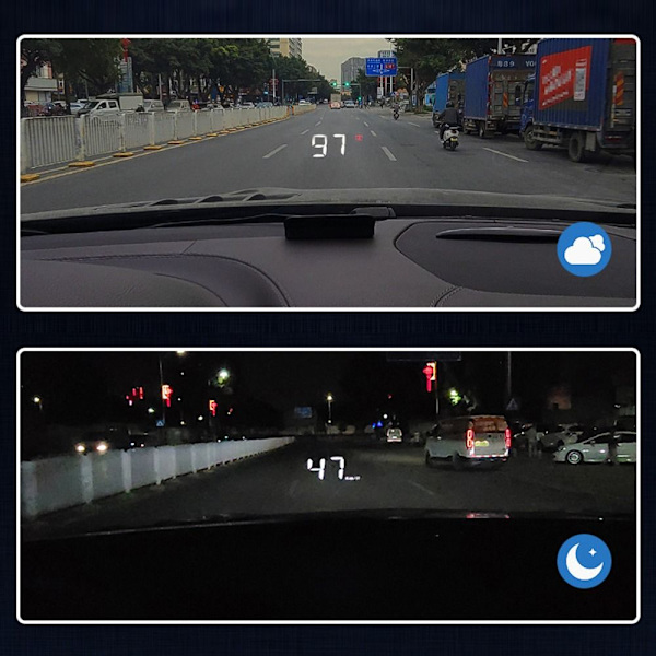 Bil GPS HUD HUD Projektor Display Digital Speedometer Black