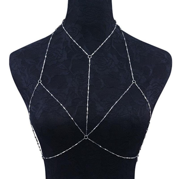 Body Chain jäljitelmä helmiriipus SILVER 2 2 Silver 2-2