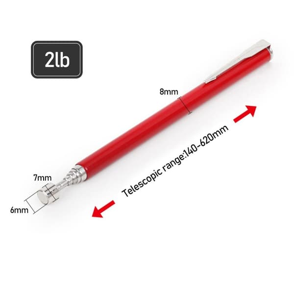 2 stk. Magnetisk pen opsamlingsstang 2 STK. 2LB SORT 2 STK. 2LB SORT 2Pcs 2lb black