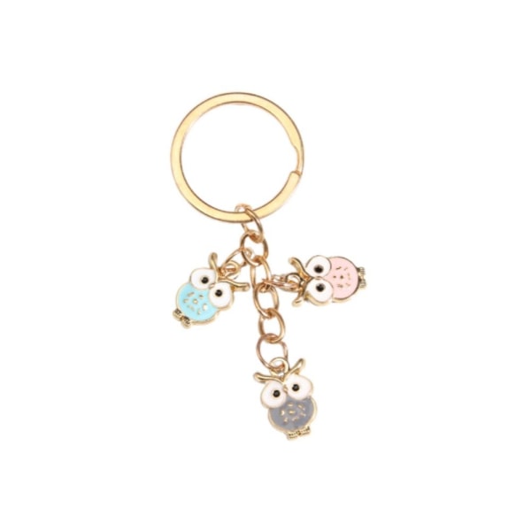 2kpl Owl Keychain Star Key Ring 4 4 4