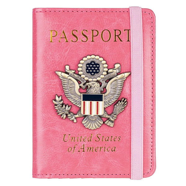 Passport Holder Card Slot Combo PINK pink