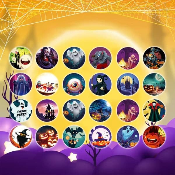 Halloween Ficklampor Interactive Projector Torch Learning