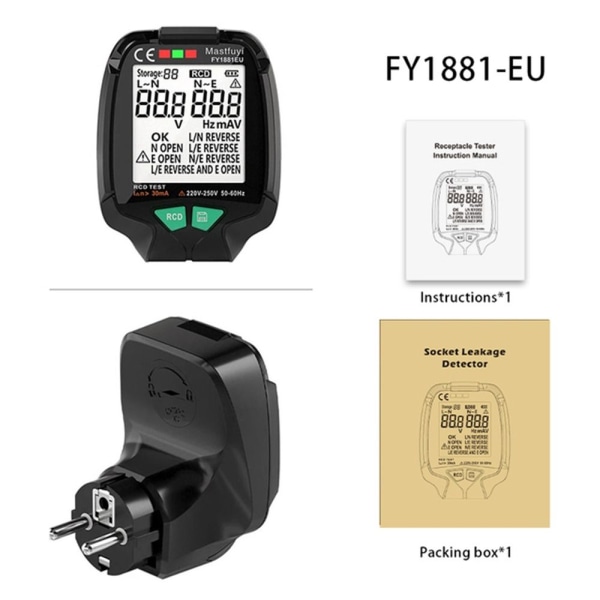 Socket Tester Polarity Phase Pheck Detector EU EU EU
