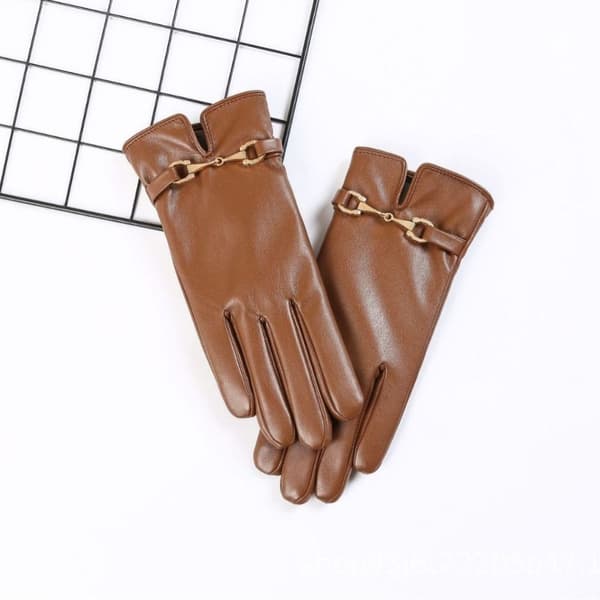 PU-læderhandsker Kørehandsker BRUN brown