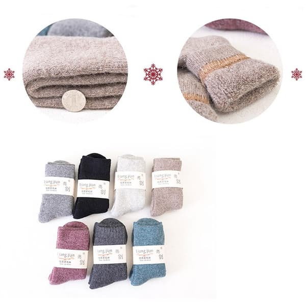 Termiske lange strømper Cashmere uldstrømper LYSGÅ light grey