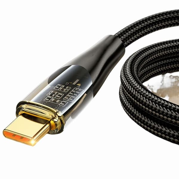 Type C Ladekabel Mobiltelefon Ladekabel SORT 1 METER Black 1 meter-1 meter