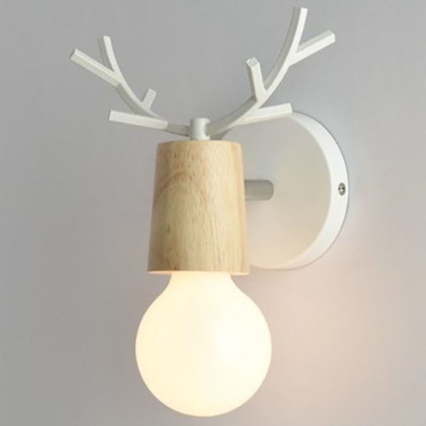 Antlers Vägglampa VIT TRÄSTIL TRÄSTIL white wooden style-wooden style