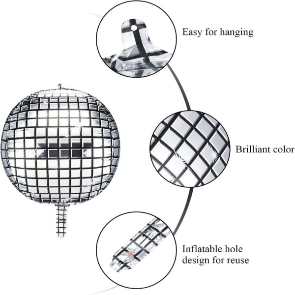 Disco alle ballonger for 70-talls tema Disco Party FARGE 4 FARGE 4 Color 4