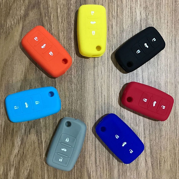 3 st case Bilnyckelskydd GUL Yellow