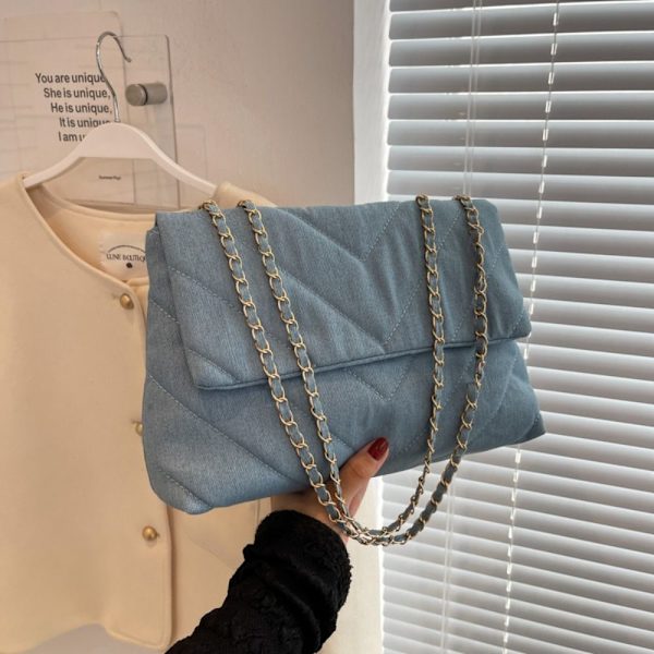 Lærredstasker Crossbody-tasker LYSEBLÅ light blue