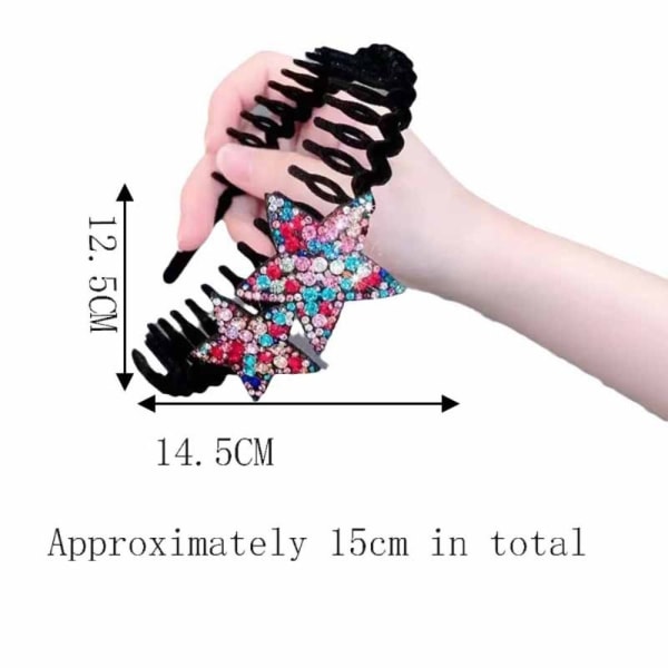 Pannband Rhinestone Comb Strass Pannband LILA purple