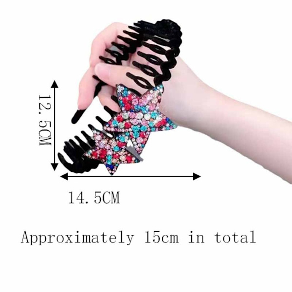 Pannebånd Rhinestone Comb Rhinestone Pannebånd SØLV silver