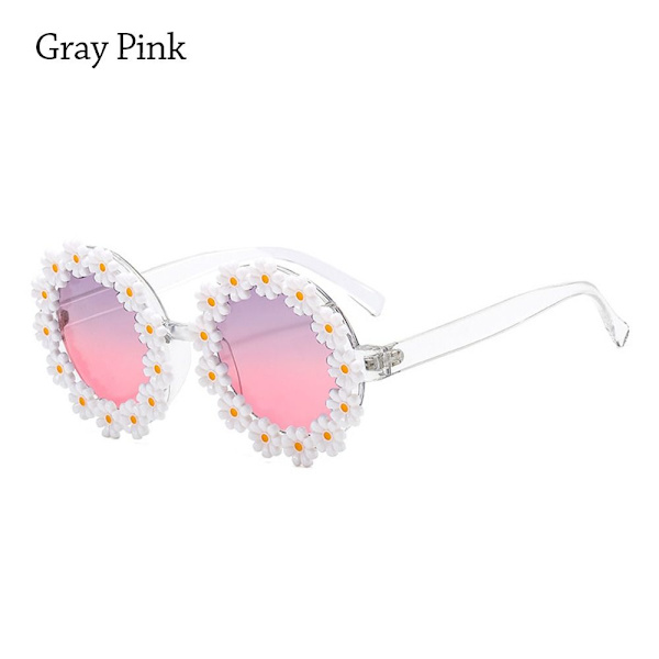 Daisy Aurinkolasit Naisten Flower Aurinkolasit HARMAAA PINK GREY Gray Pink