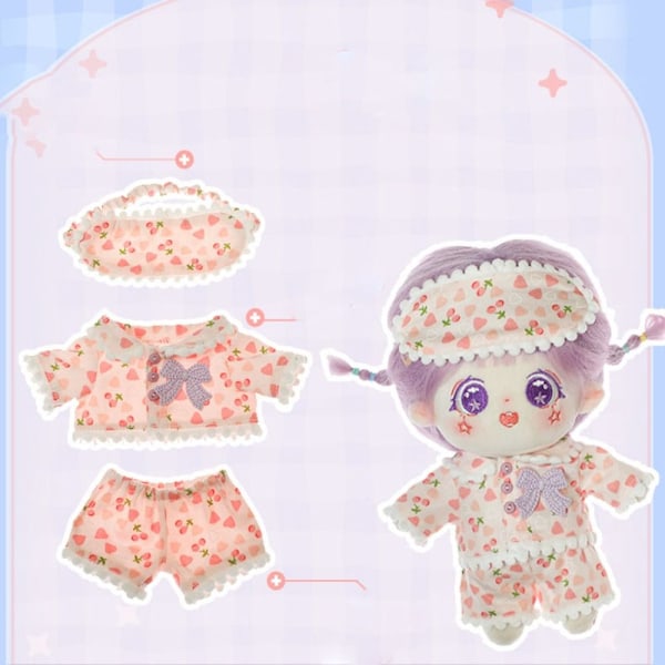 Dukke Underfrakk Sleep Wear Frakk ROSA Pink